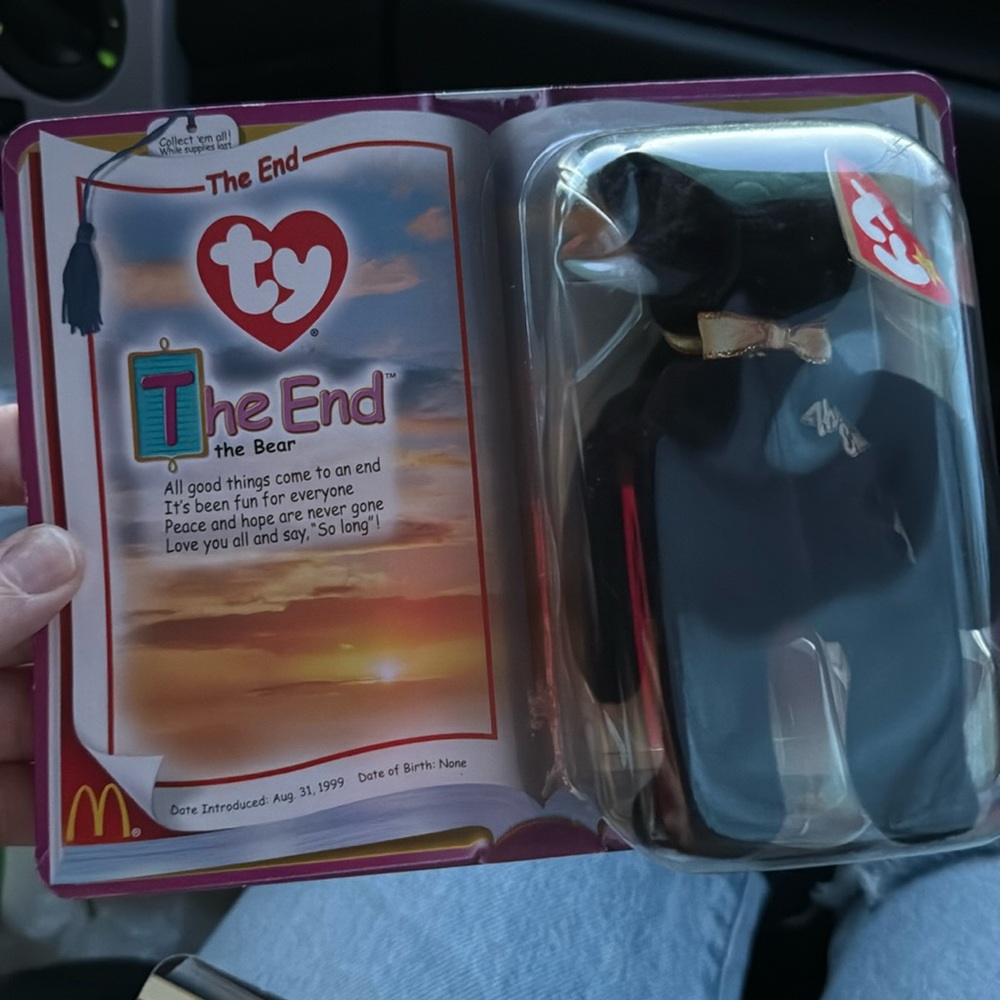 The End the Bear McDonalds TY The End Teenie Beanie Baby 1999 Rare unopened